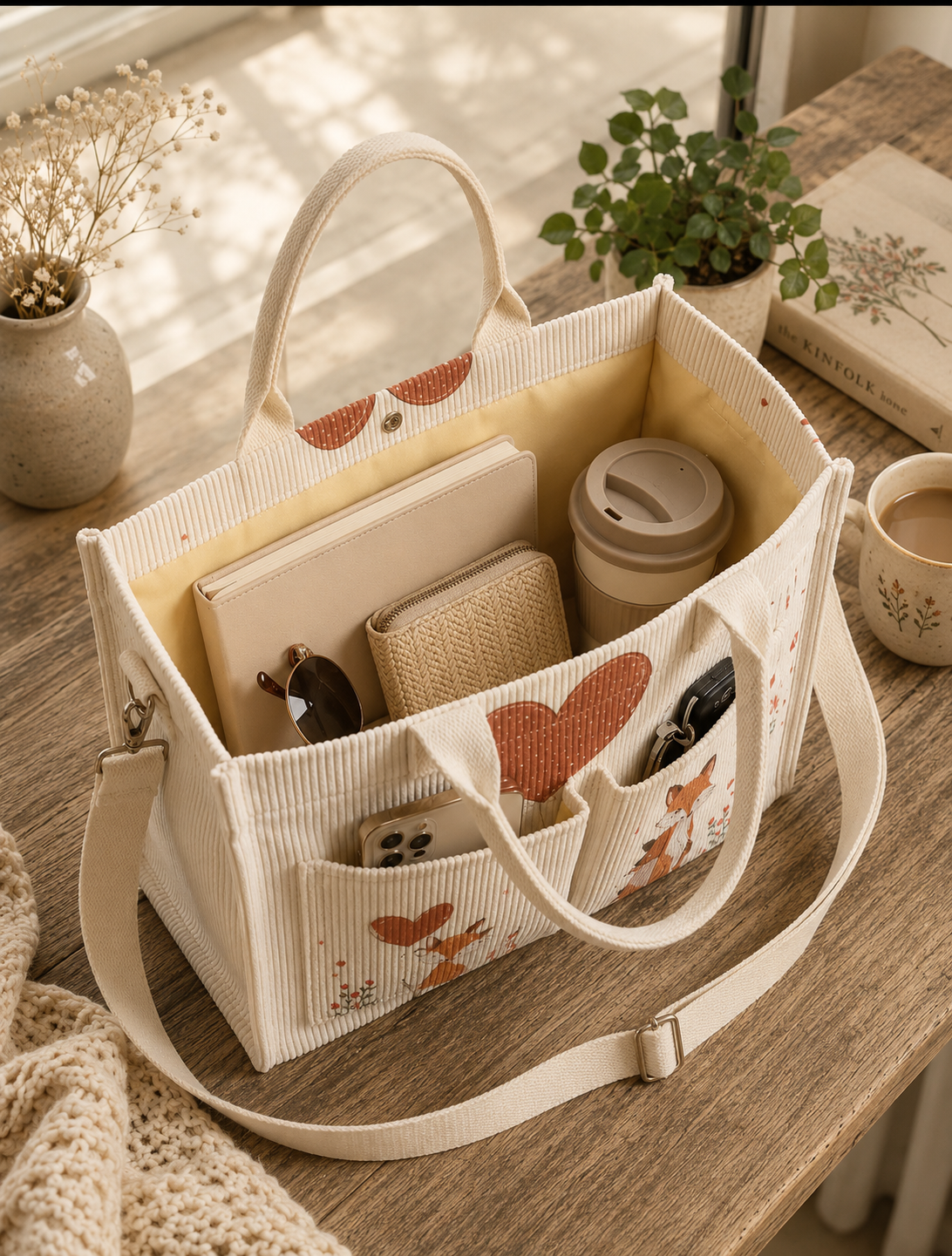 Foxglove Hearts Tote