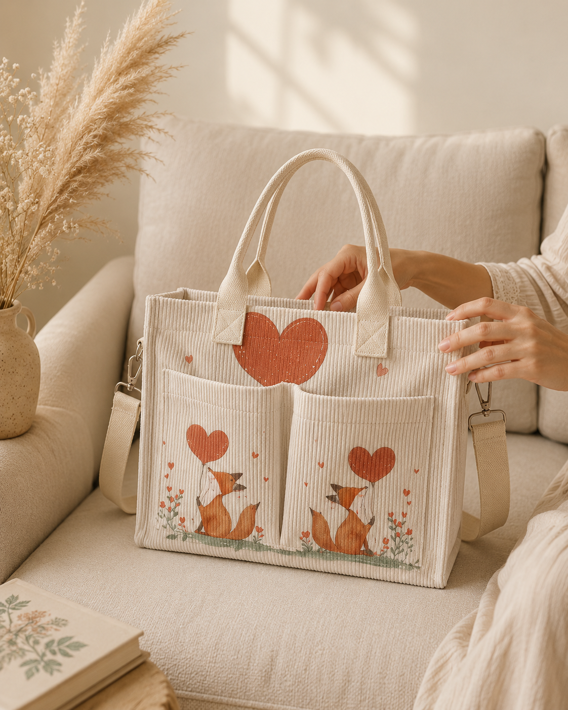 Foxglove Hearts Tote