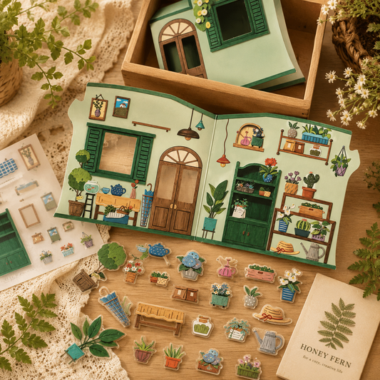 Whimsical Sticker Story Books- embroidered sticker set