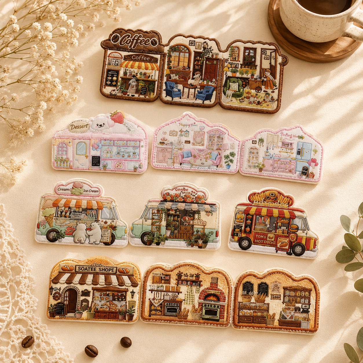 Tiny Town Sticker Scenes – Food Truck Edition