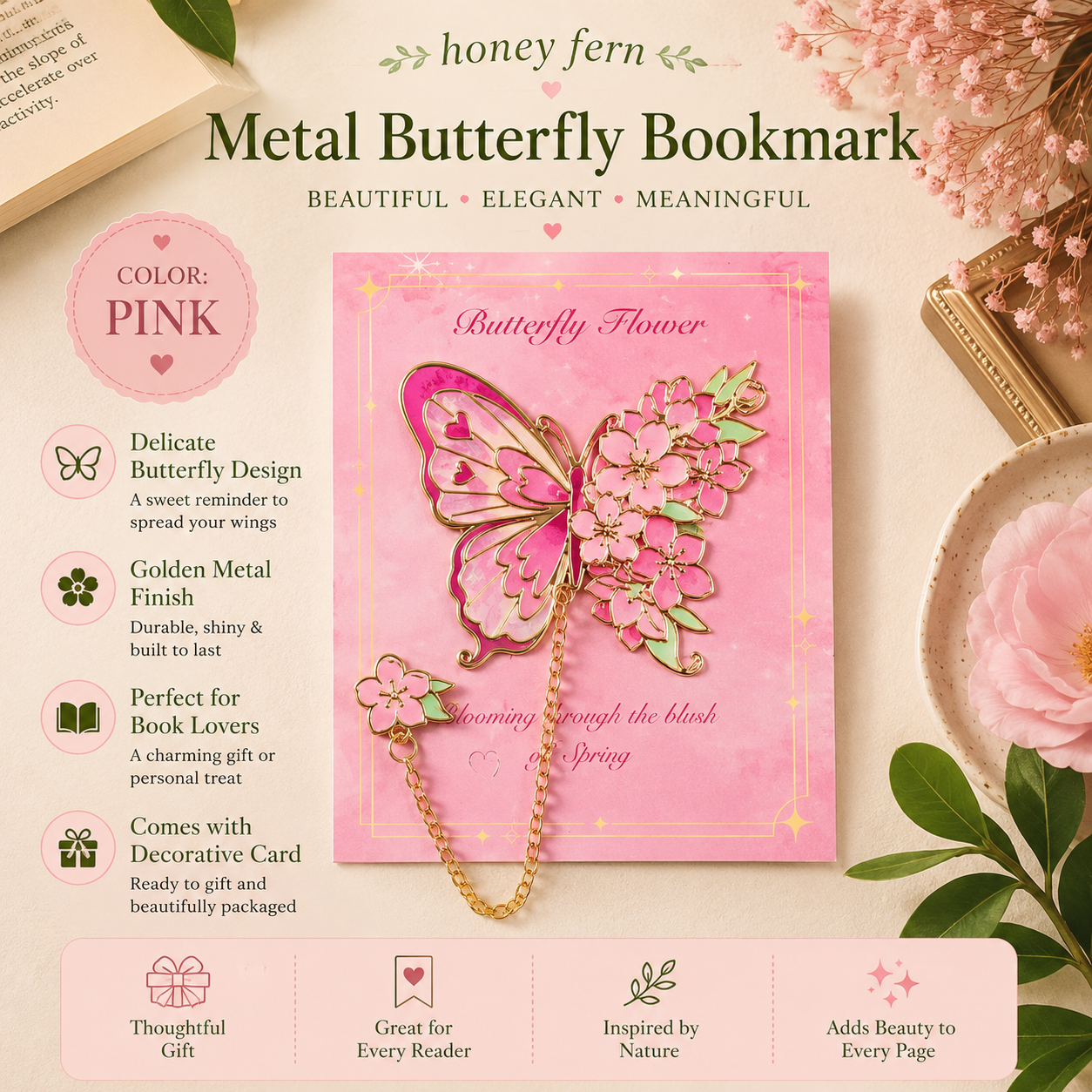 Butterfly Blossom Bookmark