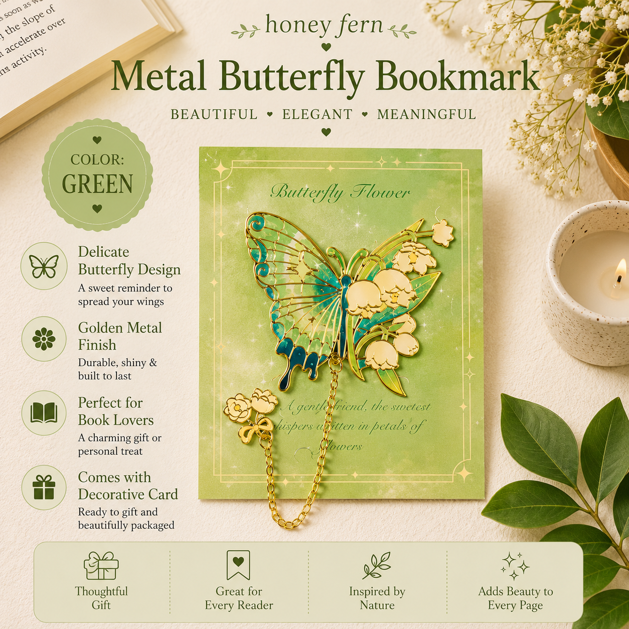 Butterfly Blossom Bookmark