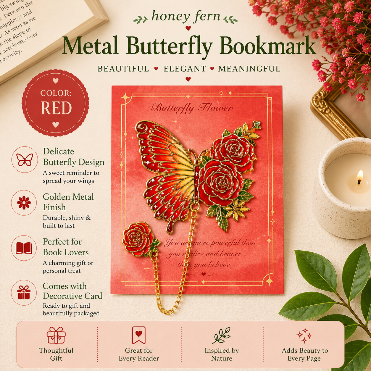 Butterfly Blossom Bookmark