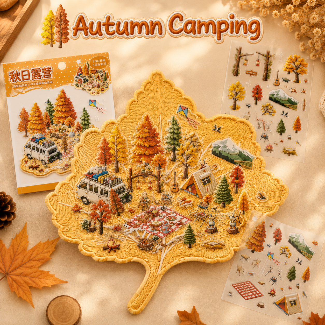Autumn Scene Sticker Kit 🍂